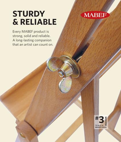 Mabef M/24 Sketch-Box Table Easel, Oiled Beechwood Portable Easel-Box with Adjustable Canvas Holder, Indoor/Outdoor Use, Supports up to 18 lbs - style: Modern