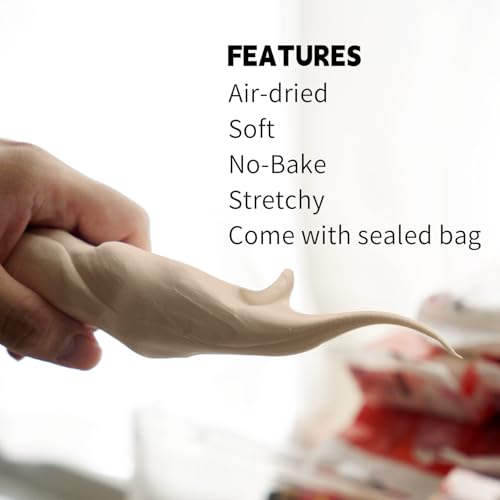 Lightweight Clay - Air Dry Clay, Ultra Light & Soft, Safe & Non-Toxic, Moldable & Flexible, DIY Modeling Clay for Anime Figures, Sculpting, Molding, Creative Art Crafts - color: Skin