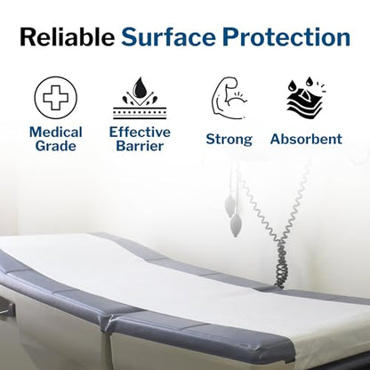 McKesson Medical Exam Table Paper Rolls [12 Rolls] – 18 in x 125 ft White Standard Crepe Disposable Bed Cover for Doctor, Spa, Diaper Changing, Waxing, Nursing, Chiropractor, Patternmaking, Tracing