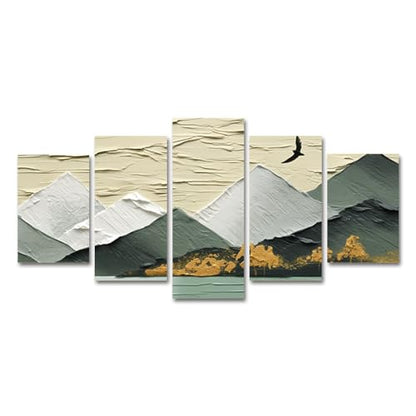 LiftGather Custom Canvas Print Painting Canvas Painting 5 Piece Photo Customized Poster Paintings Painting Custom Print On Canvas (8x16inx2,8x20inx2,8x22inx1) - color: 8x16inx2,8x20inx2,8x22inx1
