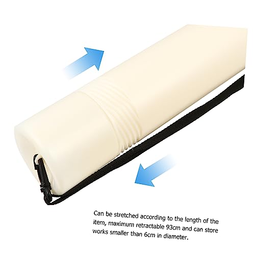 TEHAUX 2pcs Extendable Plastic Telescopic Poster Tube Design for Blueprints and Artworks with Strap Storage for Artists and Planners