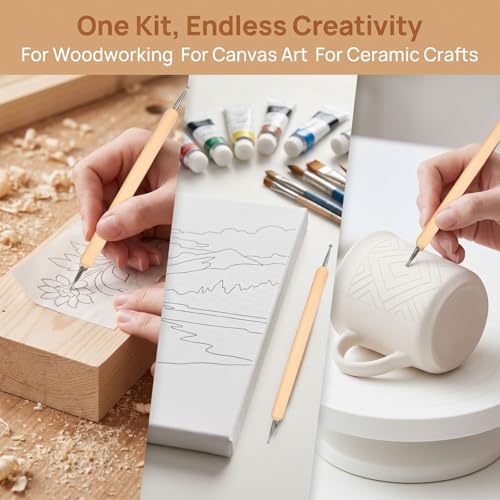 150 Sheets White Carbon Graphite Transfer Paper A4 Size Tracing Carbon Copy Graphite Paper with 5 Embossing Stylus Tracing Stylus Dotting Tools for Cloth Fabric Embroidery and Wood