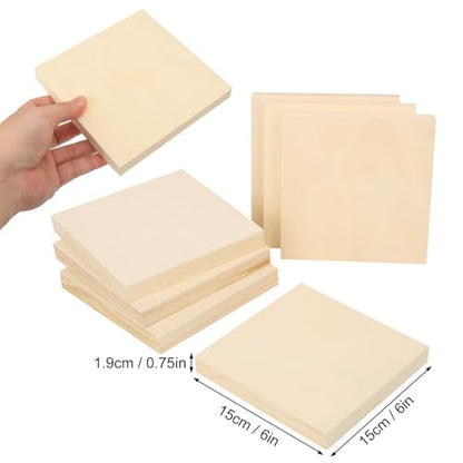 30 Pack 5.75 x 5.75 Square Wood Panel Boards - Unfinished Wood Canvas Boards for Painting, Square Wooden Panels for Painting Canvas, DIY Projects, Acrylic and Oil Painting