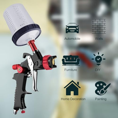Disposable Paint Sprayer Gun Cup 27 Ounce(800ML) Kit with 30 Cups and Lids System, 1 Hard Cup with Retainer Ring, 6 Plugs, 1 Paint Stirrer for Automotive Commercial Coatings (27 Ounce-30PCS) - size: 27 Ounce-30PCS)