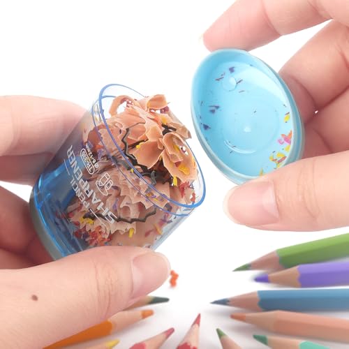 Tamaki 4 Pack Pencil Sharpeners Manual Dual Holes Compact Colored Handheld Pencil Sharpener for Kids, School, Office