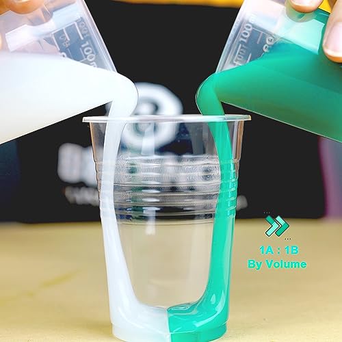 BBDINO Super Elastic Liquid Silicone Mold Making 8A Jade Green 4.4 Lbs Kit | 1A:1B Mix Self Degassing 3h Fast Cure Platinum Liquid Silicone Mold Making of Casting with Resins |Plaster |Candle |Soap etc. - color: 70.6 Oz Jade Green