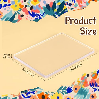 Threlaco 8 Pack Monoprinting Print Plates 5 x 7 Inch Reusable Silicone Plate Class Printing Plates for Press Art Printmaking for Card Making, Scrapbooking, Art Craft Scrapbooking and Journaling - size: 5 x 7 Inch