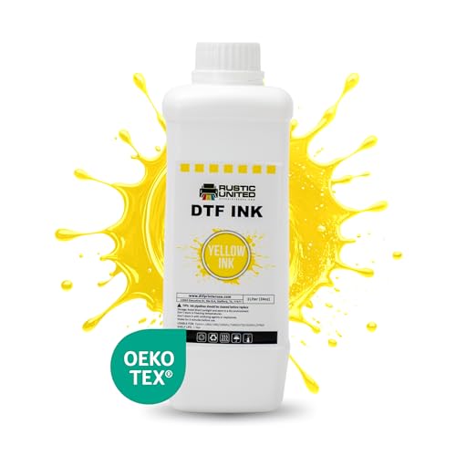 Professional DTF Transfer Ink 1L / 34oz Yellow Refill for Epson ET-8550, XP-15000, L1800, L805, R1390, R2400, DX5, DX7, XP600, I3200 Heat Transfer Printers - color: Yellow, size: 1000ml