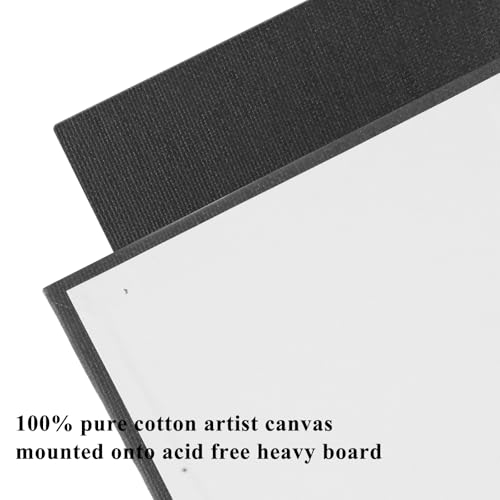36 Pack 5 x 7 Inch Black Canvases for Painting Canvas Panels Cotton Canvas Board for Oil Acrylic Painting