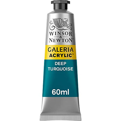 Winsor & Newton Galeria Acrylic Color, 60ml (2-oz) Tube, Deep Turquoise - color: Deep Turquoise, style: 2-oz Tube