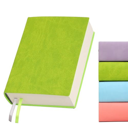 Blank Journal Notebook 720 Pages A6 Unlined Plain Sketchbook No Lines Soft Leather Pocket Blank Notebook for Women Drawing Book Memo Writing Sketch Pad Diary Notebook 3.9 × 5.5 (Green Blank Notebook) - color: Green Blank Notebook