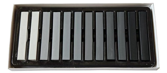 Gallery Pastel for Sketch Grey Tone, 12 Pieces Soft Pastel Sticks Set
