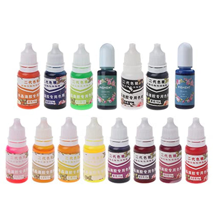 Epoxy Resin Colorant 15 Colors Pigment Epoxy Resin Liquid Dye for Resin Jewelry DIY Crafts Art Making 10g/0.35oz Each-8