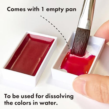Kuretake GANSAI TAMBI GRANULATING COLOR II 5 colors set, Watercolor Paint Set, Professional-Quality for Artists and Crafters, AP-Certified, Made in Japan - style: Granulating II