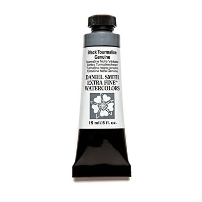 Daniel Smith Extra Fine Watercolor Paint, 15ml Tube, Black Tourmaline Genuine, 284600207, 0.5 Fl oz (Pack of 1) - color: Black Tourmaline Genuine