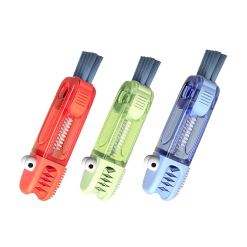 3 in 1 Multifunctional Cup Lid & Bottle Gap Cleaning Brush Set - Portable Crevice Cleaner for Tight Spaces, Home Kitchen Generic Use (3-Pack,Style2) - style: style2