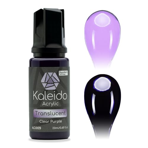 Kaleido Clear Colors 20ml KC009 Clear Purple, Water-Based Acrylic, Airbrush Paint for Scale Models, Gundam, Mecha, Miniature, Figures, Car & Sci-Fi Kits, Pre-Thinned, Fast-Drying - color: KC009 Clear Purple