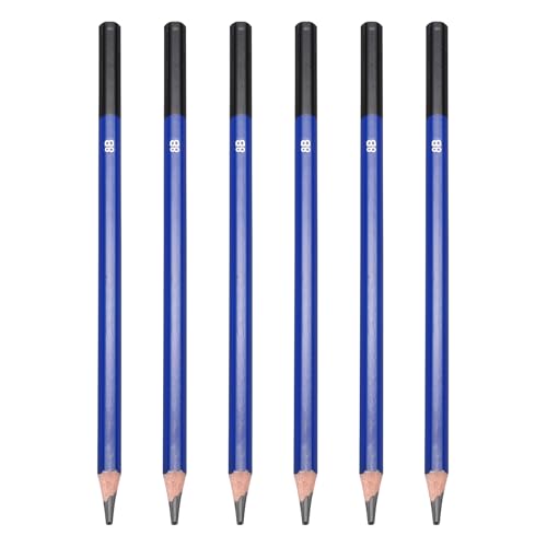 PATIKIL 8B Drawing Pencils for Sketching, 6PCS Sketch Pencils for Drawing Art Pencils Graphite Wood Pre-sharpened for Drawing Sketching Artists, 8B Pencils - size: 1 Count (Pack of 1), style: 8B