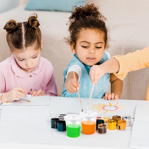 10 Packs No Spill Paint Cups for Kids, Small Plastic Paint Containers with Lids, Spill-Proof for Painting, School, Classroom, Art Crafts Supplies - size: 10 Packs