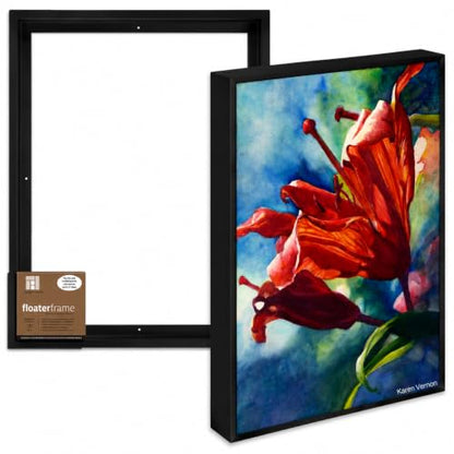 Ampersand Floaterframe for Wood Panels, 7/8 Inch Depth, Bold, 18x24 Inch, Black (FBOLD781824B) - color: Black, size: 18"x24"