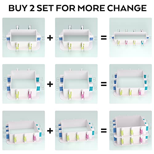 Nicpro Adjustable Molds Housing for Silicone & Resin Molds, Reusable Plastic Frame with Binder Clips & Double-Sided Tape for Soap & Candle Making
