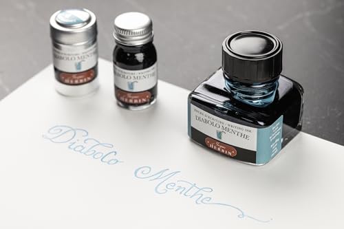 J. Herbin Fountain Pen Ink - 30 ml Bottled - Diabolo Menthe (13033T) - color: Diabolo Menthe, size: 1 fl oz