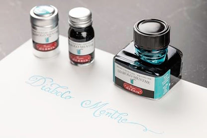 J. Herbin Fountain Pen Ink - 30 ml Bottled - Diabolo Menthe (13033T) - color: Diabolo Menthe, size: 1 fl oz