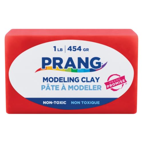 Prang Modeling Clay, Red, 1 lb. Block, Case of 12 Blocks, 192 oz. Total | Pliable, Non-Hardening, Non-Staining, Easy Clean-Up, Perfect for Preschool and Elementary Aged Children - color: Red, size: 1 lb. (Pack of 12)