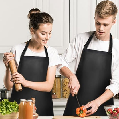 Gotega 4 Pack Waterproof Rubber PVC Apron Adjustable Dishwasher Apron-Women Men Heavy Duty Work Apron for Dishwashing Chemical Lab Butcher Grooming Black - color: Black