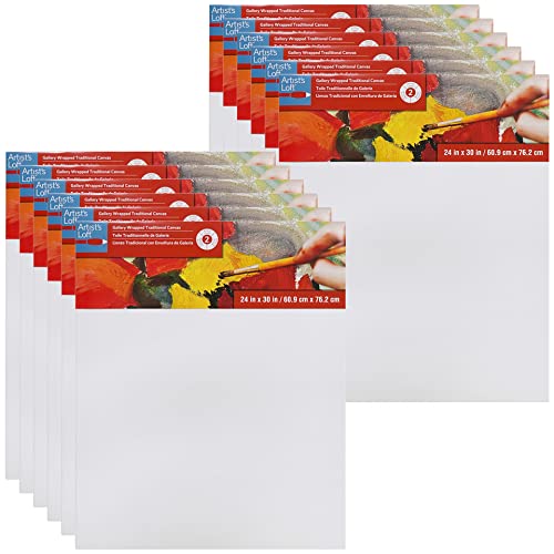 Artist's Loft Level 2 Gallery Wrapped Traditional Canvas, 12 Pack - size: 24 x 30