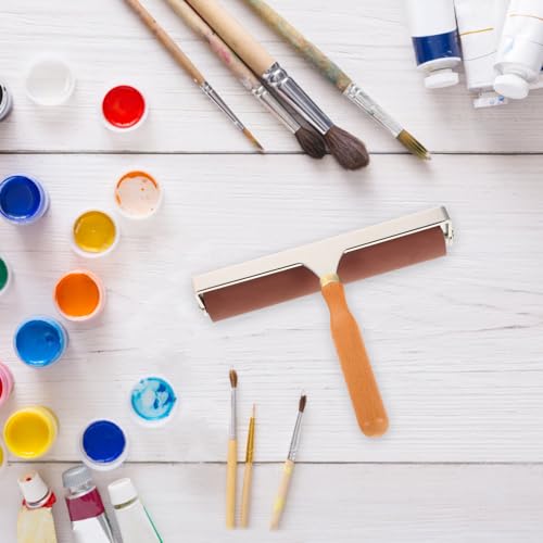 SHERCHPRY Rubber Roller Set for Printmaking 20cm Soft Ink Hand Roller Tool for Artists and Craftsmen Suitable for Gel Printing Stamping and DIY Art Projects