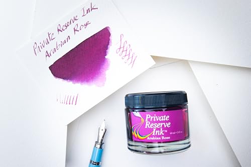 Private Reserve Premium Fountain Pen Ink, 60ml Bottle, Arabian Rose | Premium fountain pen ink with smooth flow, rich color, and reliable everyday writing performance. - color: Arabian Rose