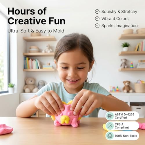 Air Dry Clay for Kids - 12 Dream Dessert Designs Modeling Clay Kit - Model Sculpting Set, Ultra Soft Safe & Non-Sticky | DIY Crafts, School Projects & Party Favors for Boys & Girls