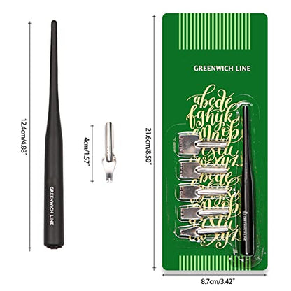 6 Dip Pen Set with 5 Different Nibs Pen Holder Caligraphy Pen Set for Signatures Drawing Writing Cartooning
