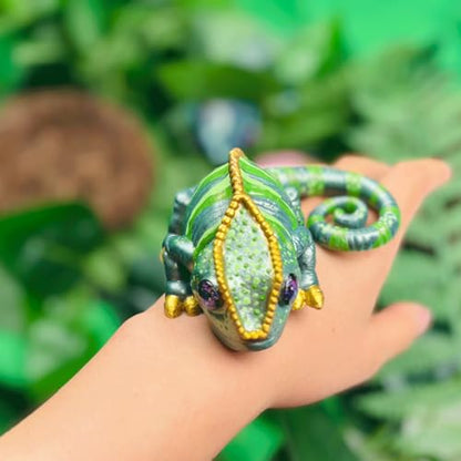 Lizard Resin Silicone Mold Chameleon Animal Epoxy Casting Kit Palm Size - color: Chameleon