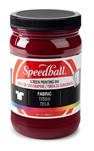 Speedball 004686, 4686, Fabric Screen Printing Ink, 32 Fl oz., Burgundy - color: Burgundy, size: 2.7 fl oz