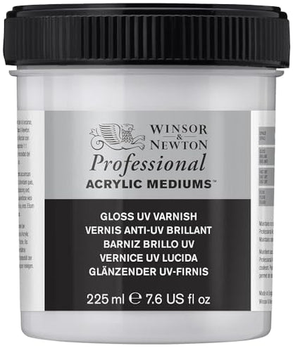 Winsor & Newton Professional Acrylic Medium, Gloss UV Varnish, 225ml (7.6-oz) - color: Gloss Uv Varnish, style: 225ml (7.6-oz)