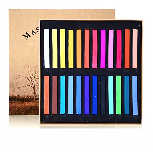 YYMIYU Neutral Color Chalk Pastels for Professional Artist 24 Colour - color: 24 Colour