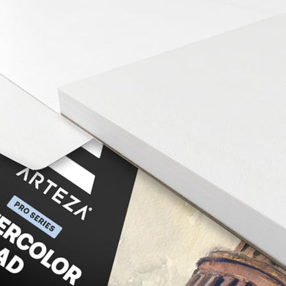 ARTEZA Watercolor Paper, Pack of 2, 32 Sheets Each, 11x14 Inches Watercolor Sketchbook, 140lb/300gsm, Cold Press, Acid Free Art Paper