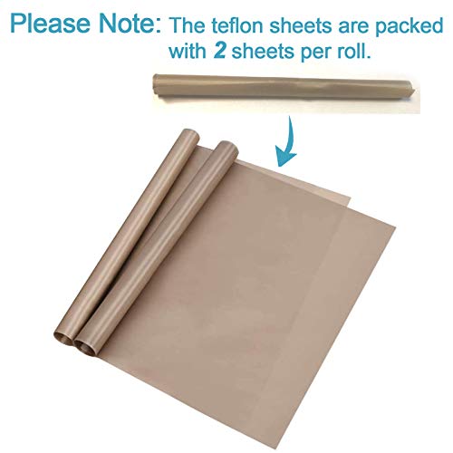 Selizo 10 Pack Teflon Sheet for Heat Press Transfer Sheet Non Stick 12''x16'' Heat Press Transfer Paper Heat Resistant Craft Mat - color: 10 Pack