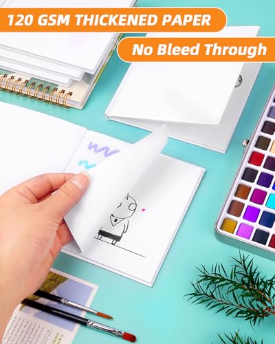 Dynta Blank Hardcover Book 5x5 Inch, 8 Pack Blank Books for Kids to Write Stories Christmas Gift Art Home White Hardcover Sketchbook Journal for Drawing Sketching, 36 Pages (18 Sheets) for Each book - size: 5"x5"(8 pack)