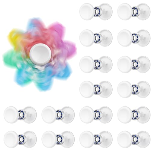 16 Pack Fidget Spinner Bearing and Cap Replacement Set, Chrome Steel Bearing Balls, High Speed 13mmx7mmx4mm Bearings Single Sealed Small Bearings for Fidget Spinner - size: ONLY 16 WHITE Cap Bearings