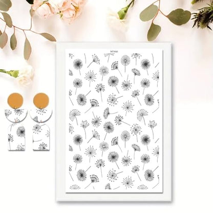 20 Pcs Clay Transfer Paper for DIY Art Crafts, Colorful Bloom Flowers 4 Pattern Design Water Polymer Clay Transfer Sheets Transfer Paper for Polymer Clay Jewelry Earrings Making Supplies 5.82X3.93" - color: 4 Patterns Sets