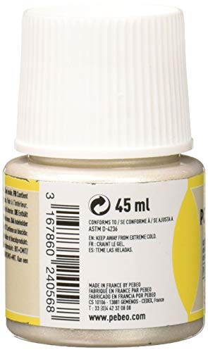 Pebeo Porcelaine 150, China Paint, 45 ml Bottle - Pearl White - color: Pearl White, size: 1.52 Fl Oz (Pack of 1)
