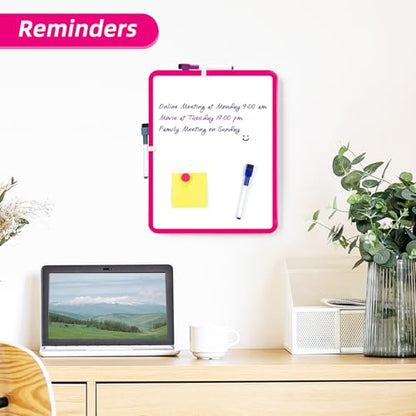 VUSIGN Small White Board Dry Erase, Dark Pink - color: J-dark Pink