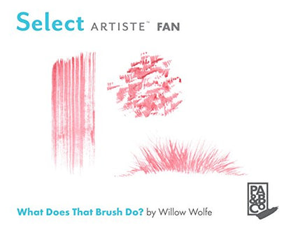 Princeton Select Artiste Bristle Fan Brush, Synthetic, Short Handle, Size 2, 1 Count - color: Princeton Blue, size: Size 2