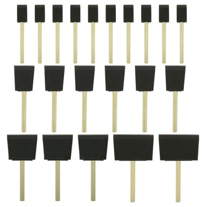 Poly Foam Brushes 21pcs, Sponge Brushes, High Density Foam Paint Brush for Painting, Staining, Paint Sponges (1", 2", 3", 4") - size: 1"- 4" assorted 21pcs