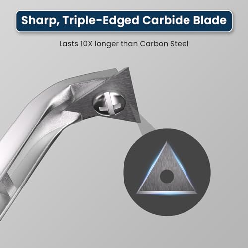 LU&MN Carbide Scraper Tool – 1-INCH Tungsten Carbide Triangular Blade, Heavy-Duty Paint, Glue & Putty Remover with Ergonomic Non-Slip Handle - style: 1"Triangle