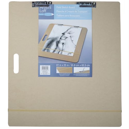 Artist's Loft Field Sketch Board - Drawing Board with Sturdy Clip and Rubber Band, Portable Clipboard for Drafting and Drawing - 1 Pack