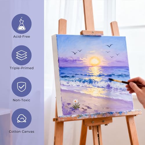 Blank Framed Canvas Wall Art - Premium White Canvas for DIY Art and Custom Painting (12 * 16-3) - size: 12*16-3